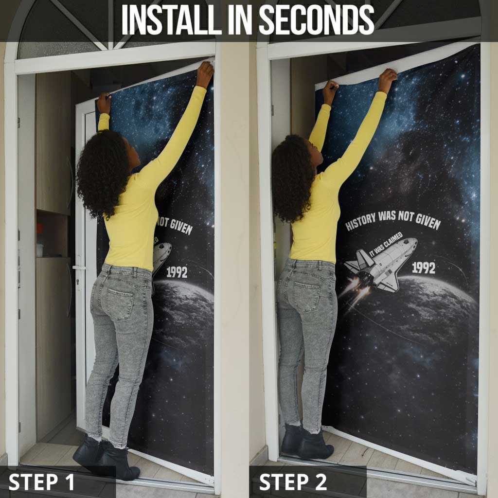 Mae Jemison Door Cover with NASA Spacesuit Portrait, First Black Woman - African Pride
