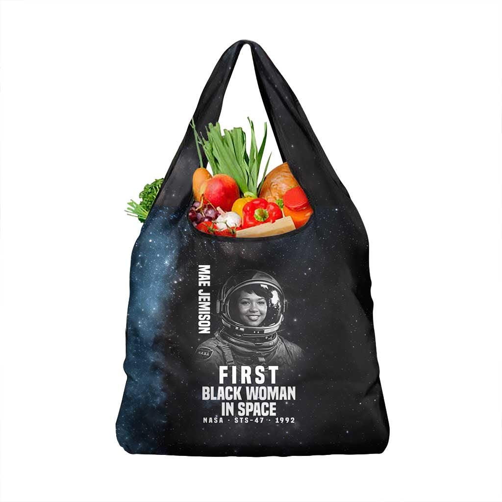 Mae Jemison Grocery Bag with NASA Spacesuit Portrait, First Black Woman - African Pride