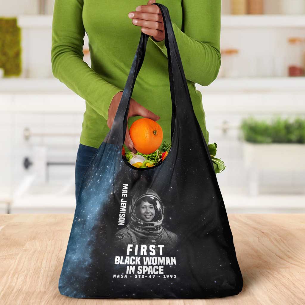 Mae Jemison Grocery Bag with NASA Spacesuit Portrait, First Black Woman - African Pride
