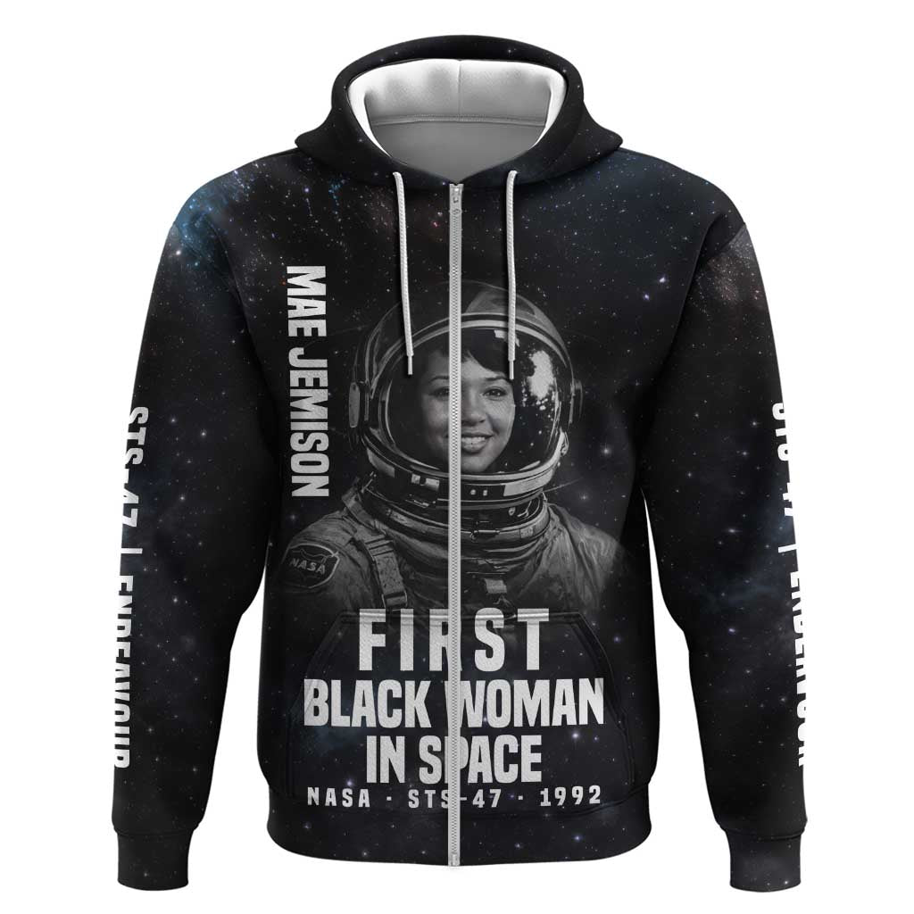 Mae Jemison Hoodie with NASA Spacesuit Portrait, First Black Woman - African Pride