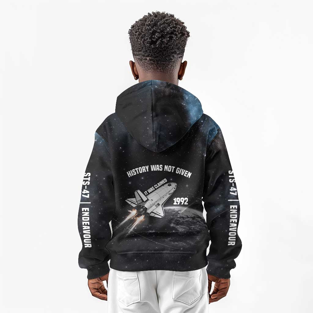Mae Jemison Kid Hoodie with NASA Spacesuit Portrait, First Black Woman - African Pride