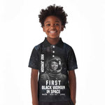 Mae Jemison Kid Polo Shirt with NASA Spacesuit Portrait, First Black Woman - African Pride