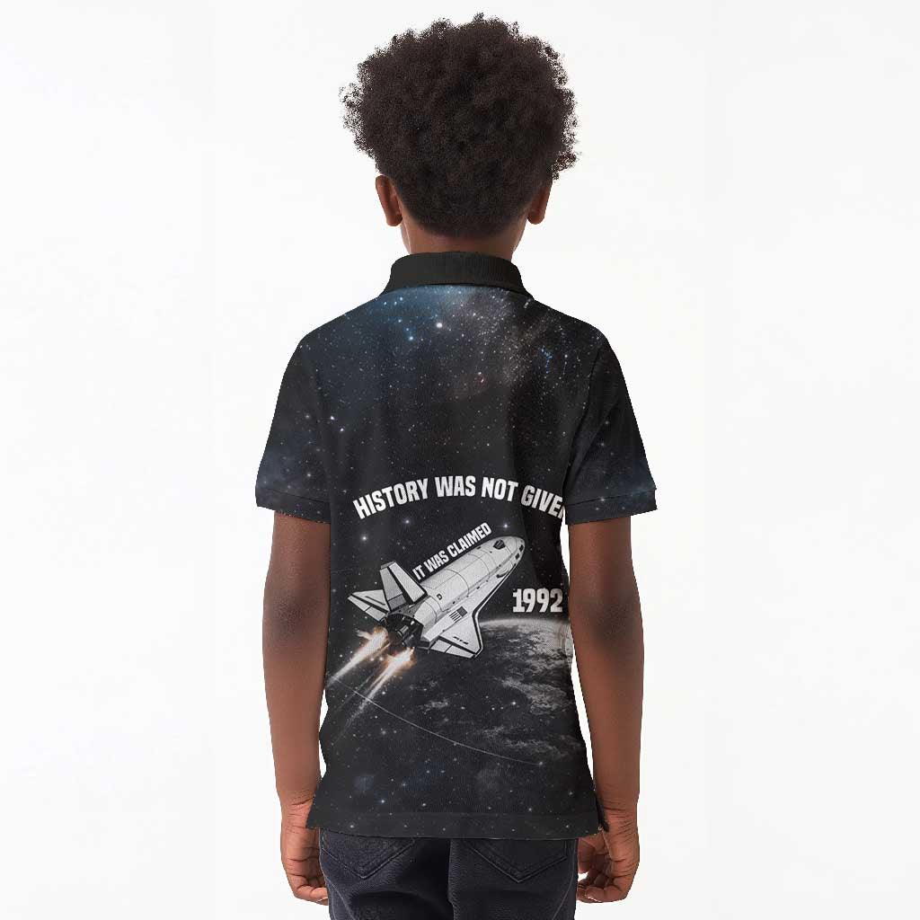 Mae Jemison Kid Polo Shirt with NASA Spacesuit Portrait, First Black Woman - African Pride