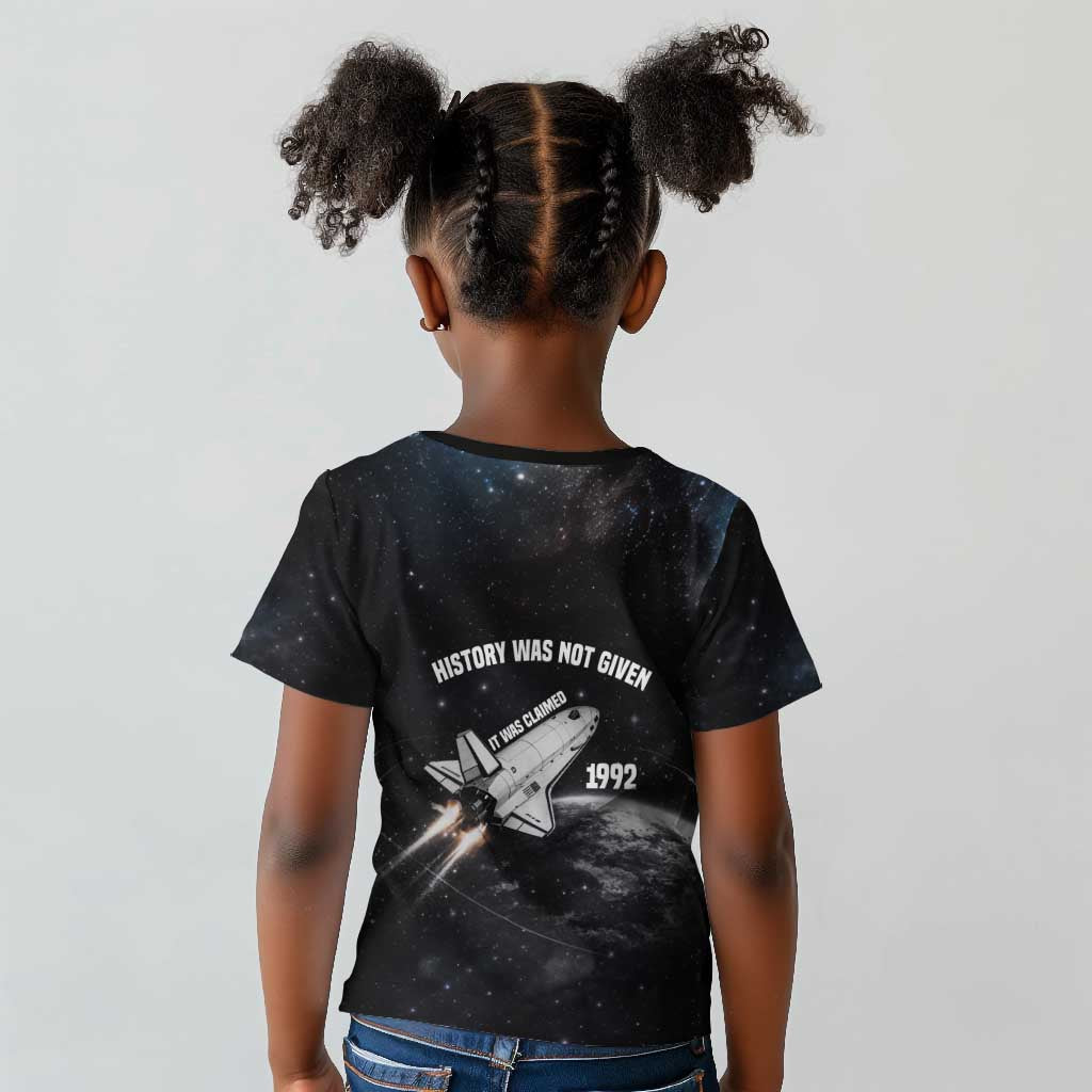 Mae Jemison Kid T shirt with NASA Spacesuit Portrait, First Black Woman - African Pride