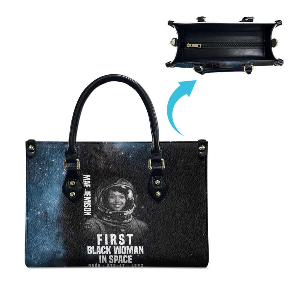 Mae Jemison Leather Bag with NASA Spacesuit Portrait, First Black Woman - African Pride