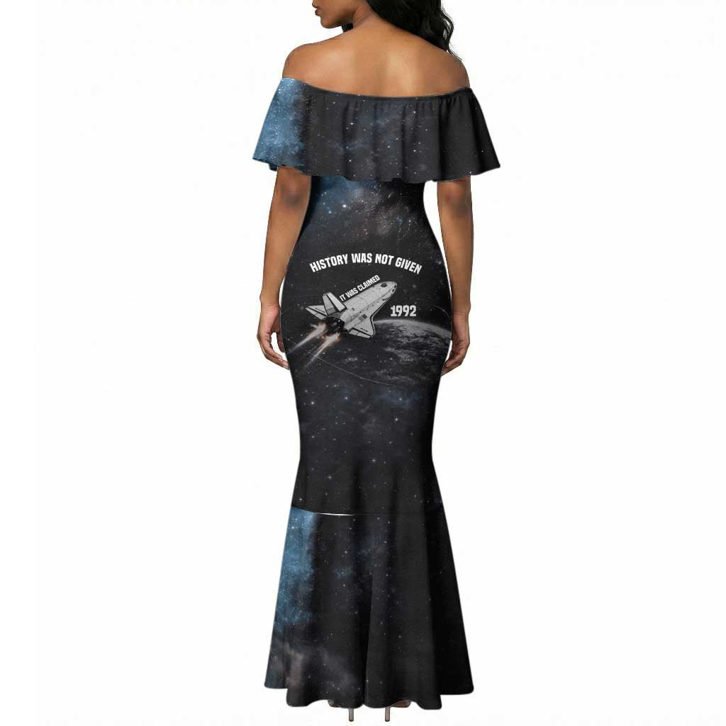 Mae Jemison Mermaid Dress with NASA Spacesuit Portrait, First Black Woman - African Pride