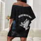 Mae Jemison Off Shoulder Short Dress with NASA Spacesuit Portrait, First Black Woman - African Pride