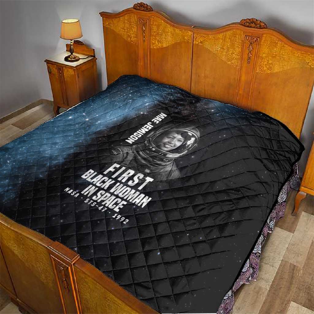 Mae Jemison Quilt with NASA Spacesuit Portrait, First Black Woman - African Pride
