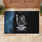 Mae Jemison Rubber Doormat with NASA Spacesuit Portrait, First Black Woman - African Pride