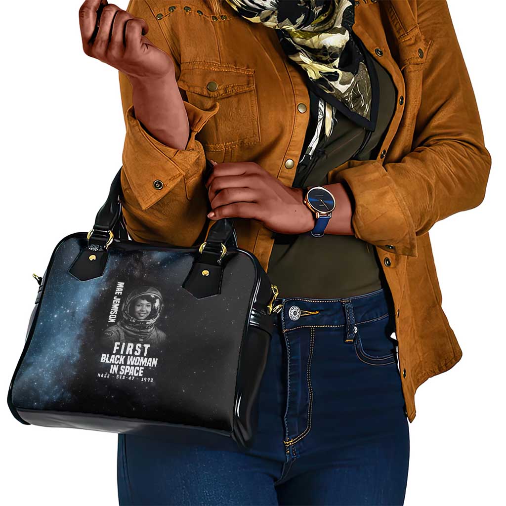 Mae Jemison Shoulder Handbag with NASA Spacesuit Portrait, First Black Woman - African Pride