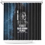Mae Jemison Shower Curtain with NASA Spacesuit Portrait, First Black Woman - African Pride