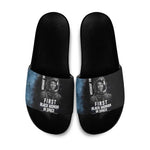 Mae Jemison Slide Sandals with NASA Spacesuit Portrait, First Black Woman - African Pride