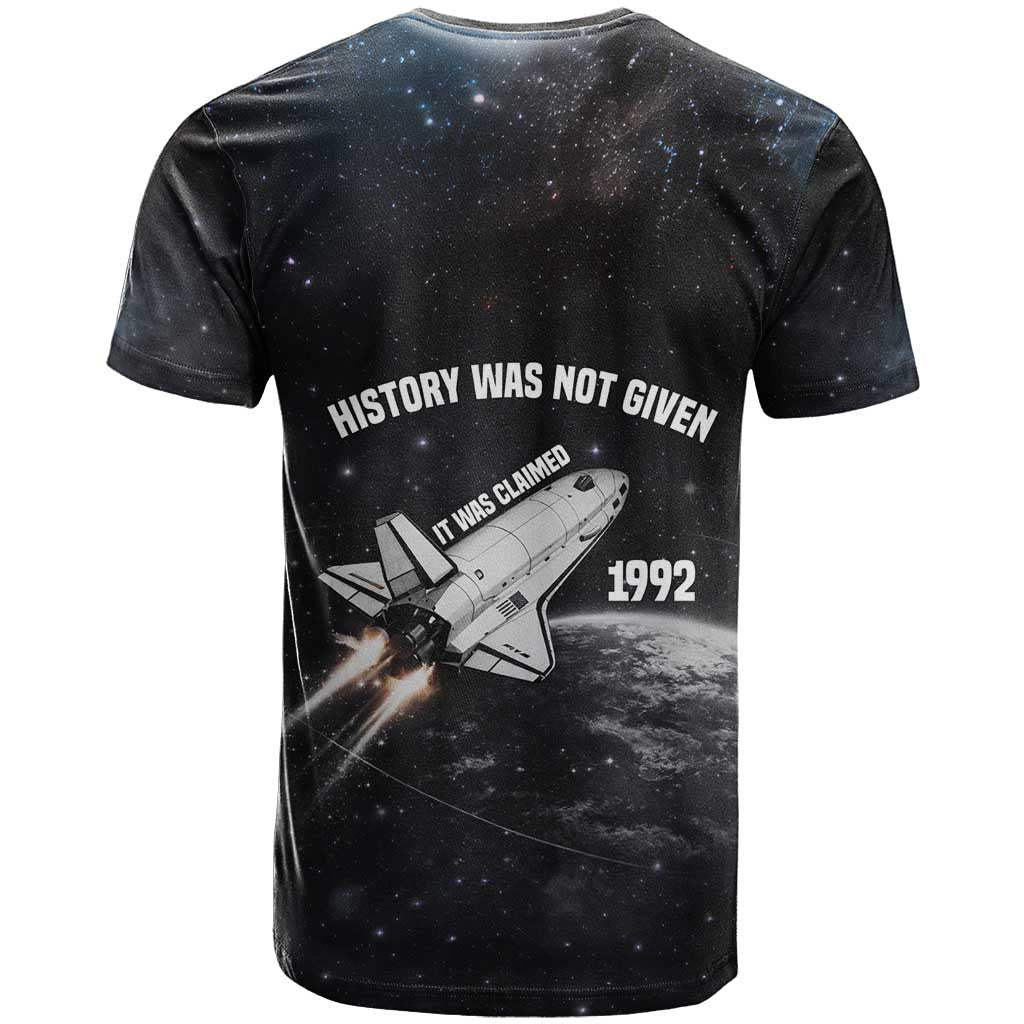 Mae Jemison T shirt with NASA Spacesuit Portrait, First Black Woman - African Pride
