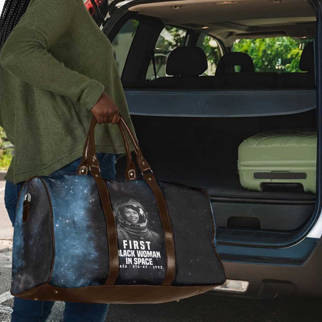 Mae Jemison Travel Bag with NASA Spacesuit Portrait, First Black Woman - African Pride
