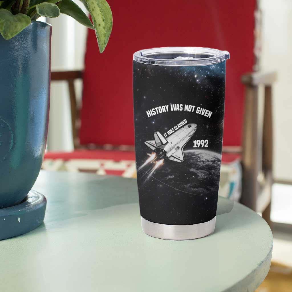 Mae Jemison Tumbler Cup with NASA Spacesuit Portrait, First Black Woman - African Pride