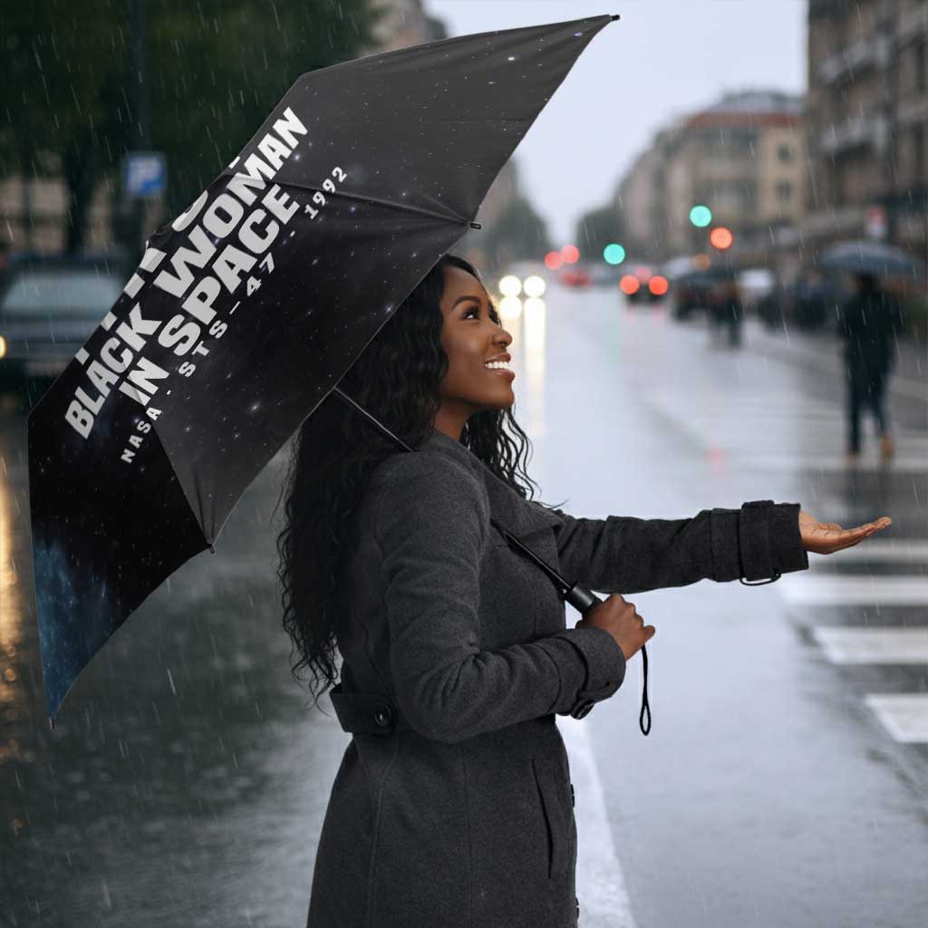 Mae Jemison Umbrella with NASA Spacesuit Portrait, First Black Woman - African Pride