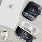 Mae Jemison AirPods Case with Space Portrait Design, Science Has No Boundaries Quote and DNA Book Elements - African Pride