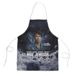 Mae Jemison Apron with Space Portrait Design, Science Has No Boundaries Quote and DNA Book Elements - African Pride
