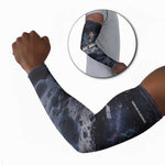 Mae Jemison Arm Sleeves with Space Portrait Design, Science Has No Boundaries Quote and DNA Book Elements - African Pride