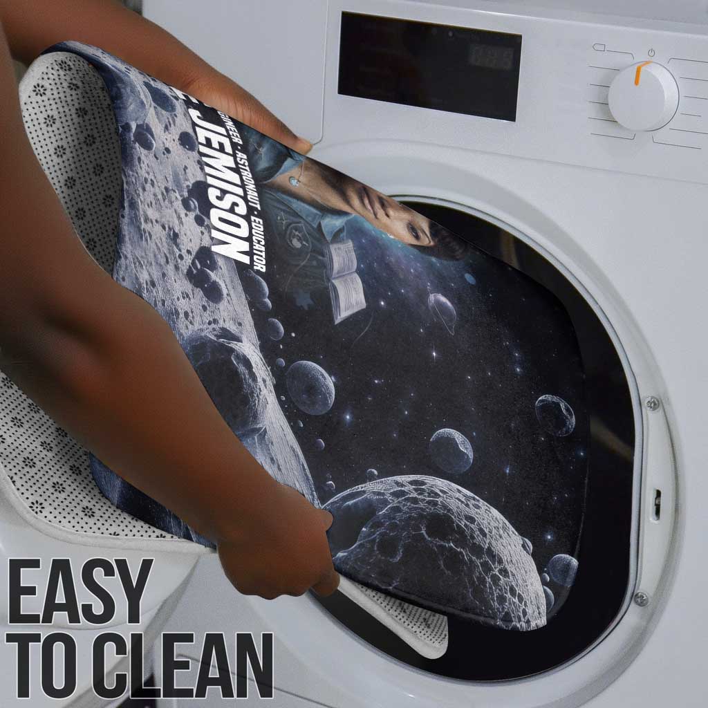 Mae Jemison Bathroom Set with Space Portrait Design, Science Has No Boundaries Quote and DNA Book Elements - African Pride