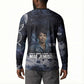 Mae Jemison Button Sweatshirt with Space Portrait Design, Science Has No Boundaries Quote and DNA Book Elements