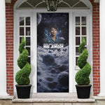 Mae Jemison Door Cover with Space Portrait Design, Science Has No Boundaries Quote and DNA Book Elements - African Pride
