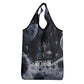 Mae Jemison Grocery Bag with Space Portrait Design, Science Has No Boundaries Quote and DNA Book Elements - African Pride