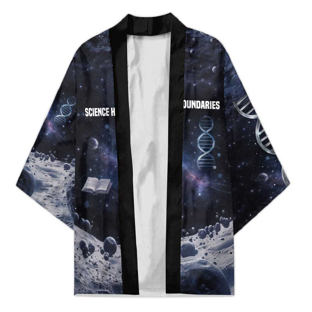 Mae Jemison Kimono with Space Portrait Design, Science Has No Boundaries Quote and DNA Book Elements - African Pride
