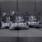 Mae Jemison Pillow Cover with Space Portrait Design, Science Has No Boundaries Quote and DNA Book Elements - African Pride