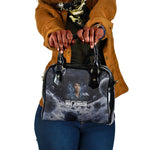 Mae Jemison Shoulder Handbag with Space Portrait Design, Science Has No Boundaries Quote and DNA Book Elements - African Pride