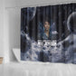 Mae Jemison Shower Curtain with Space Portrait Design, Science Has No Boundaries Quote and DNA Book Elements - African Pride