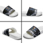 Mae Jemison Slide Sandals with Space Portrait Design, Science Has No Boundaries Quote and DNA Book Elements - African Pride