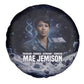 Mae Jemison Spare Tire Cover with Space Portrait Design, Science Has No Boundaries Quote and DNA Book Elements - African Pride