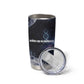 Mae Jemison Tumbler Cup with Space Portrait Design, Science Has No Boundaries Quote and DNA Book Elements - African Pride