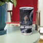Mae Jemison Tumbler Cup with Space Portrait Design, Science Has No Boundaries Quote and DNA Book Elements - African Pride