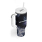 Mae Jemison Tumbler With Handle with Space Portrait Design, Science Has No Boundaries Quote and DNA Book Elements - African Pride
