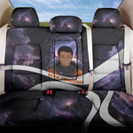 Mae Jemison Back Car Seat Cover Cartoon Astronaut Portrait, The Sky Is Not the Limit Quote and Galaxy Dreamer - African Pride