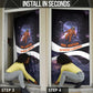 Mae Jemison Door Cover Cartoon Astronaut Portrait, The Sky Is Not the Limit Quote and Galaxy Dreamer - African Pride