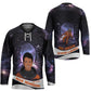 Mae Jemison Hockey Jersey Cartoon Astronaut Portrait, The Sky Is Not the Limit Quote and Galaxy Dreamer - African Pride