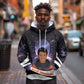 Mae Jemison Hoodie Cartoon Astronaut Portrait, The Sky Is Not the Limit Quote and Galaxy Dreamer - African Pride