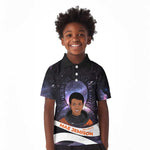 Mae Jemison Kid Polo Shirt Cartoon Astronaut Portrait, The Sky Is Not the Limit Quote and Galaxy Dreamer - African Pride