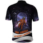 Mae Jemison Polo Shirt Cartoon Astronaut Portrait, The Sky Is Not the Limit Quote and Galaxy Dreamer - African Pride