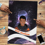 Mae Jemison Puzzle Cartoon Astronaut Portrait, The Sky Is Not the Limit Quote and Galaxy Dreamer - African Pride