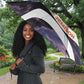 Mae Jemison Umbrella Cartoon Astronaut Portrait, The Sky Is Not the Limit Quote and Galaxy Dreamer - African Pride
