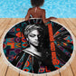 Chimamanda Ngozi Adichie Beach Blanket with Monochrome Portrait, The Danger of a Single Story Quote - African Pride