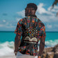 Chimamanda Ngozi Adichie Hawaiian Shirt with Monochrome Portrait, The Danger of a Single Story Quote - African Pride