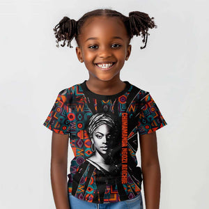 Chimamanda Ngozi Adichie Kid T shirt with Monochrome Portrait, The Danger of a Single Story Quote - African Pride
