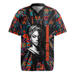 Chimamanda Ngozi Adichie Rugby Jersey with Monochrome Portrait, The Danger of a Single Story Quote - African Pride