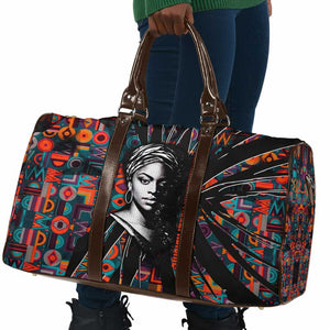 Chimamanda Ngozi Adichie Travel Bag with Monochrome Portrait, The Danger of a Single Story Quote - African Pride