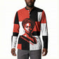 Chimamanda Ngozi Adichie Button Sweatshirt with Bold Red Portrait, We Should All Be Feminists Quote